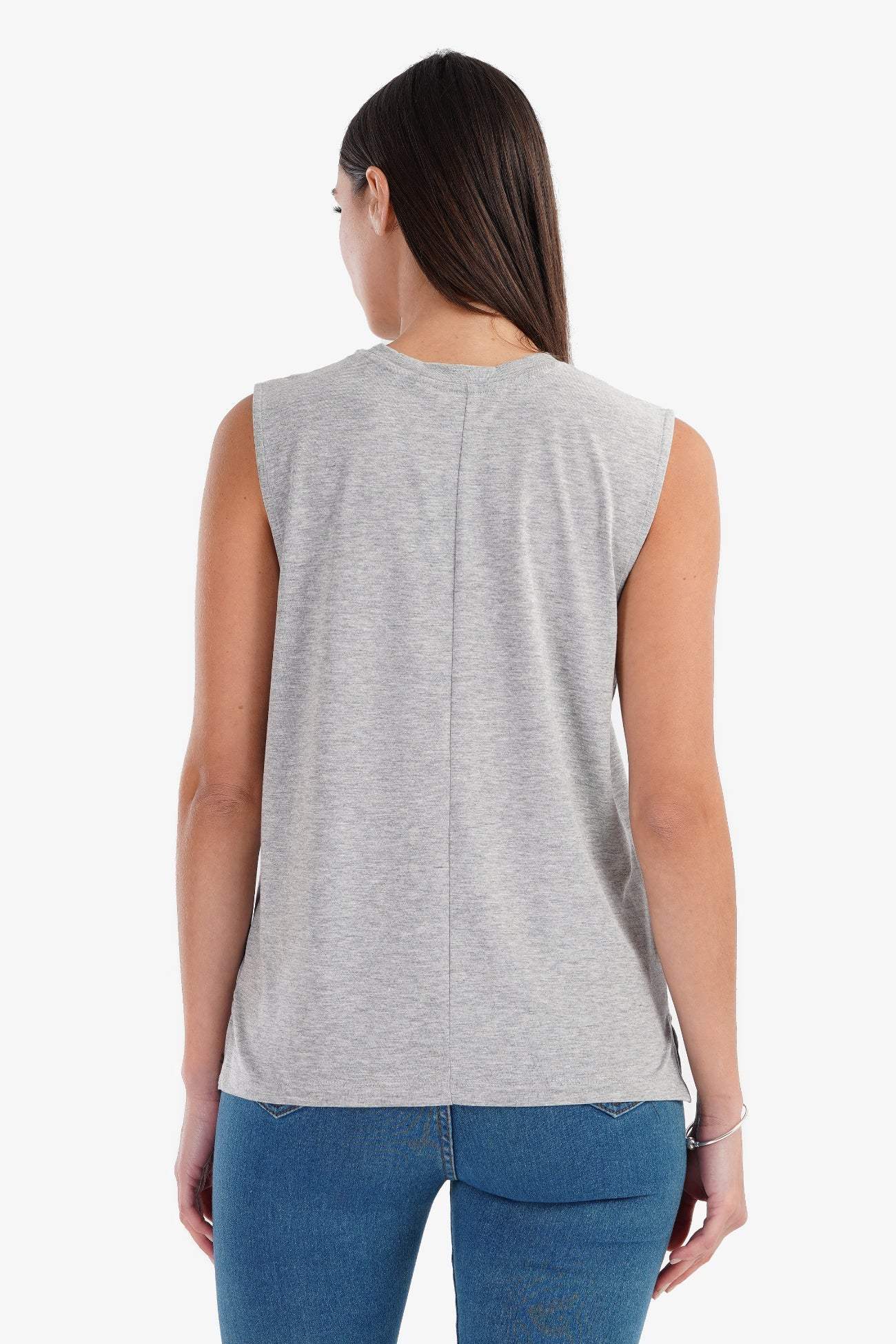 Cotton Soft Sleeveless T-Shirt - Carina - كارينا