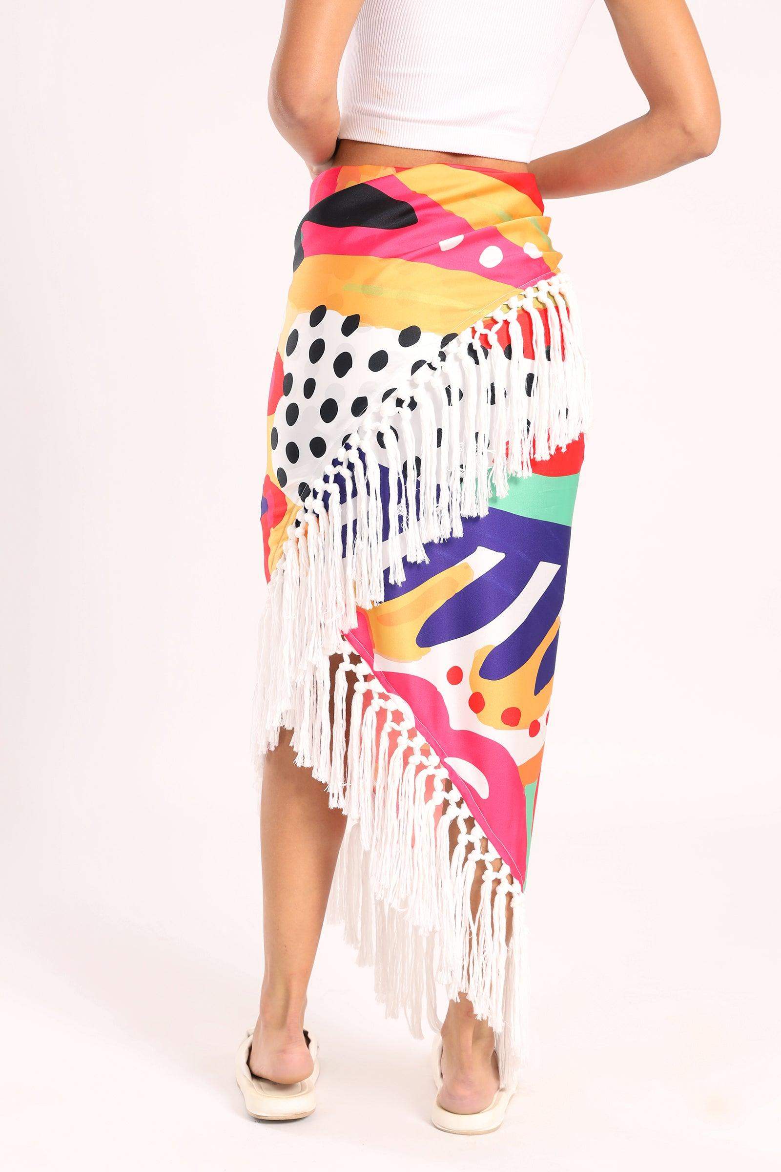 Cover Up Skirt with Fringes - Carina - كارينا