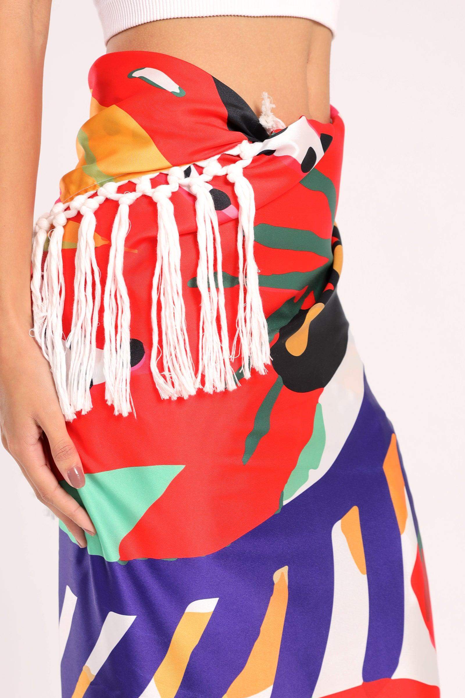 Cover Up Skirt with Fringes - Carina - كارينا