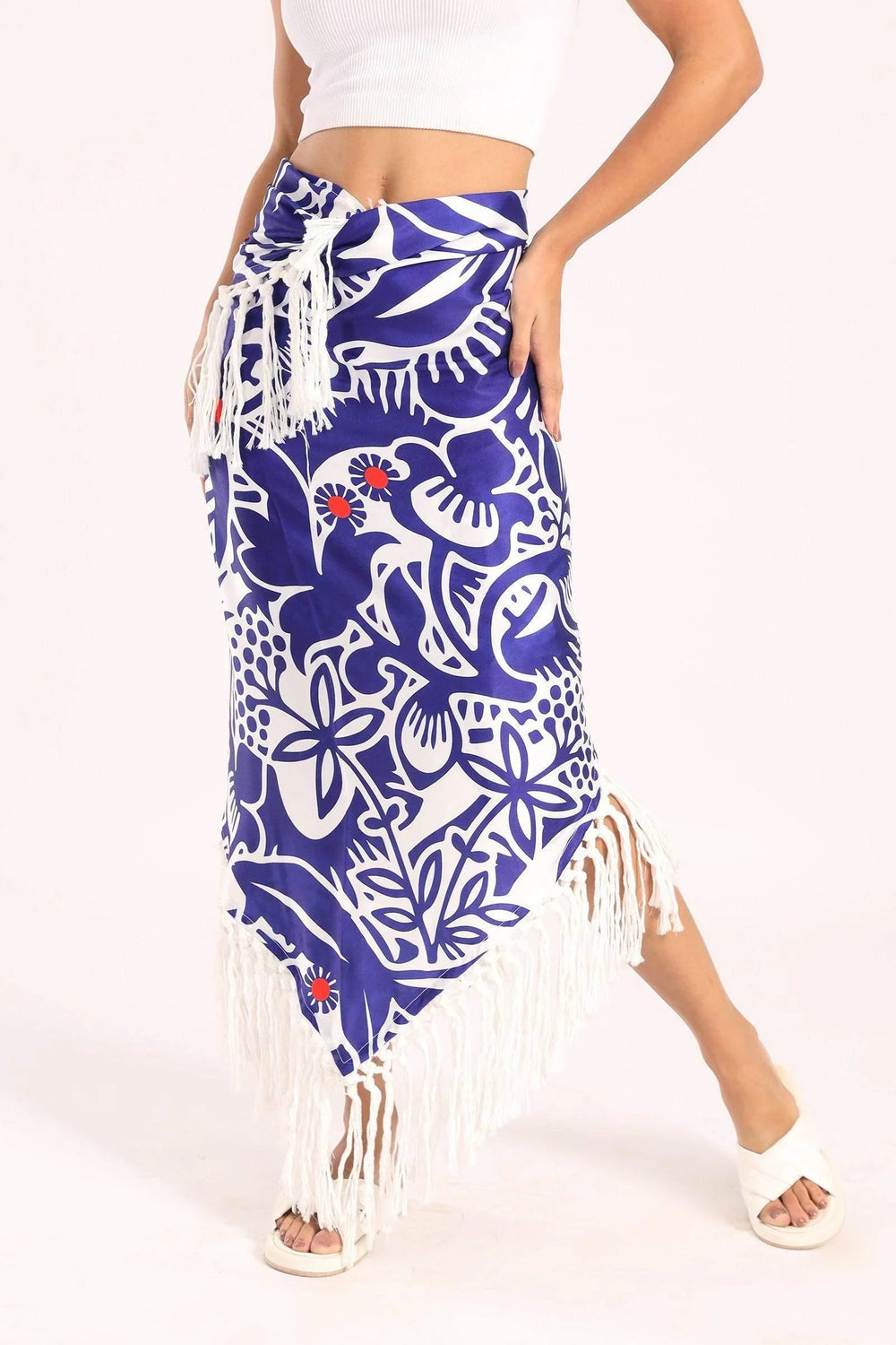 Cover Up Skirt with Fringes - Carina - كارينا