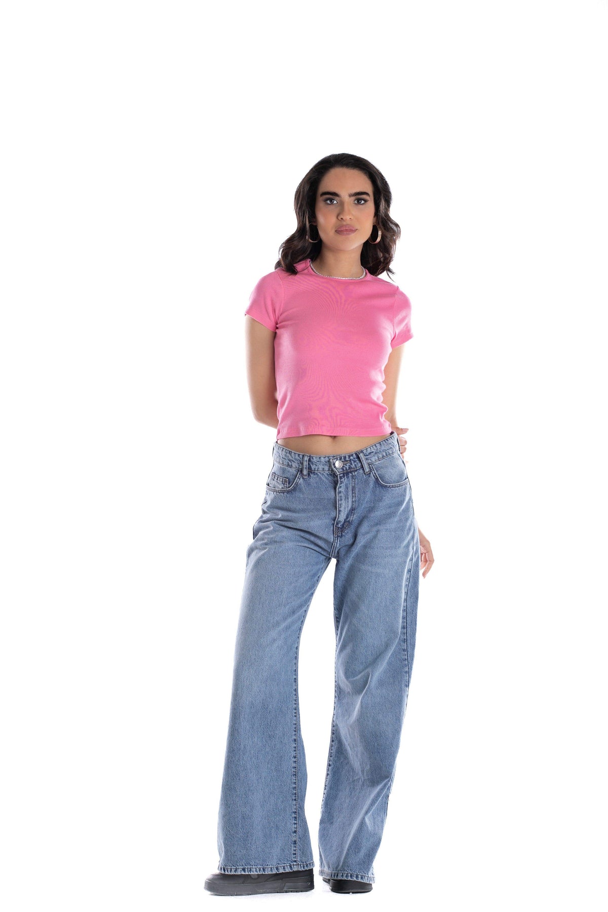 Crew Neck Cropped Top - Carina - كارينا