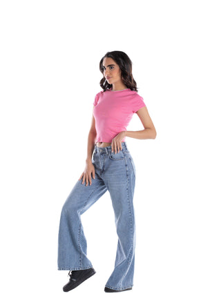 Crew Neck Cropped Top - Carina - كارينا