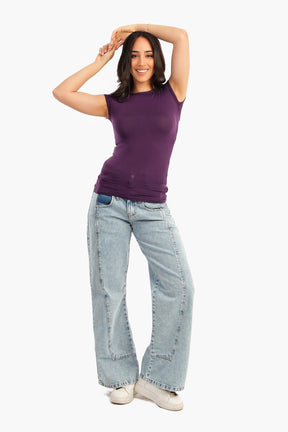 Crew Neck Cropped Top - Carina - كارينا