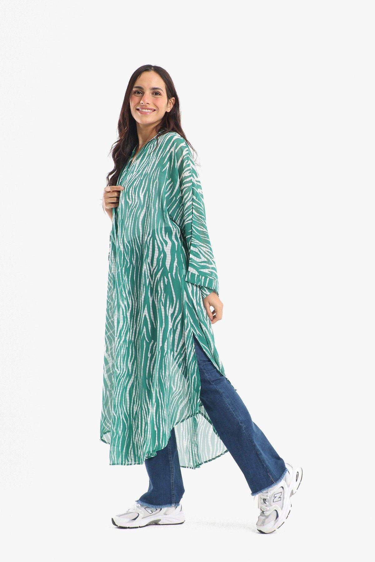 Curved Hem Chiffon Kimono - Carina - كارينا