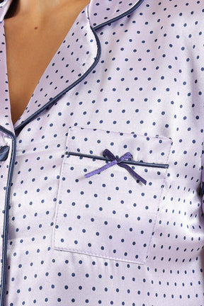 Dotted Satin Pyjama Set - Carina - كارينا