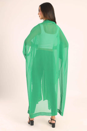 Draped Chiffon Kimono - Carina - كارينا