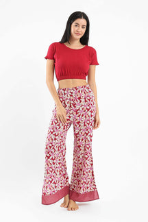 Elasticated Pyjama Crop Top - Carina - كارينا