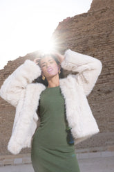 Sherpa Open Neckline Coat