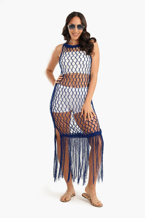 Fishnet Dress with Fringes - Carina - كارينا