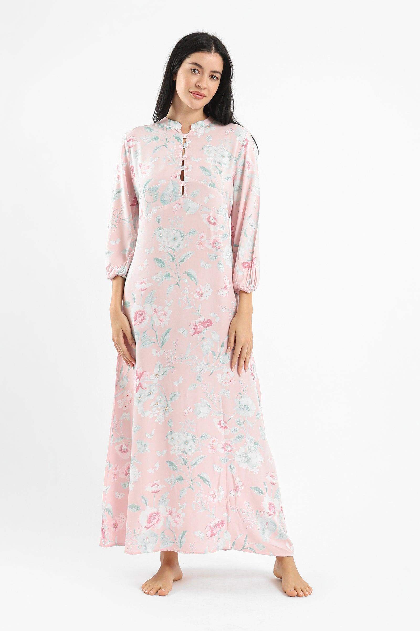 Flowery Maxi Nightgown Carina Wear