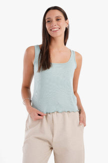 Frilled Hem Pyjama Top - Carina - كارينا