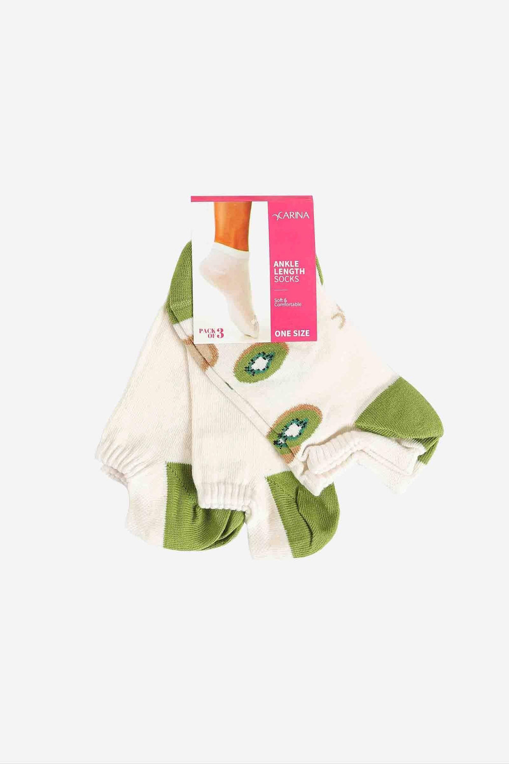 Fruits Ankle Socks - 3 Pairs - Carina - كارينا
