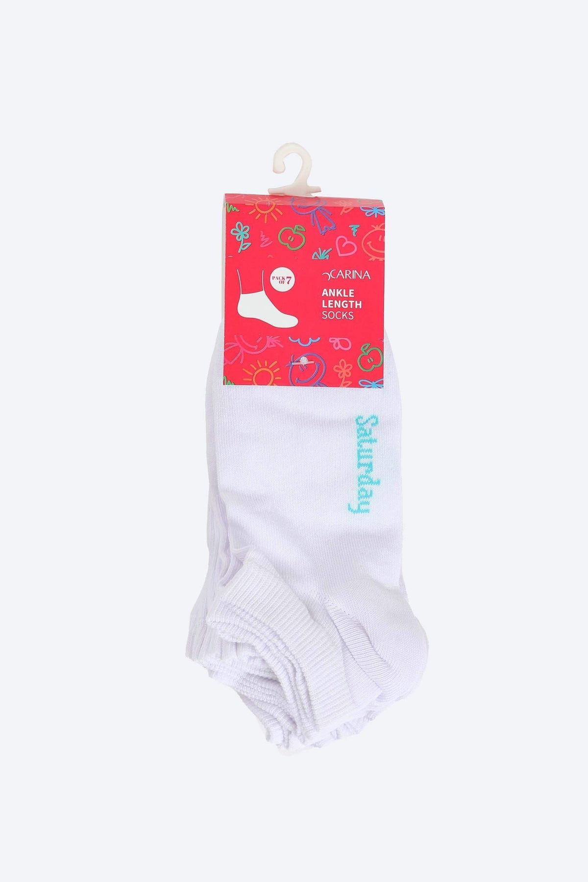 Girly Ankle Length Socks - 7 Pairs - Carina - كارينا