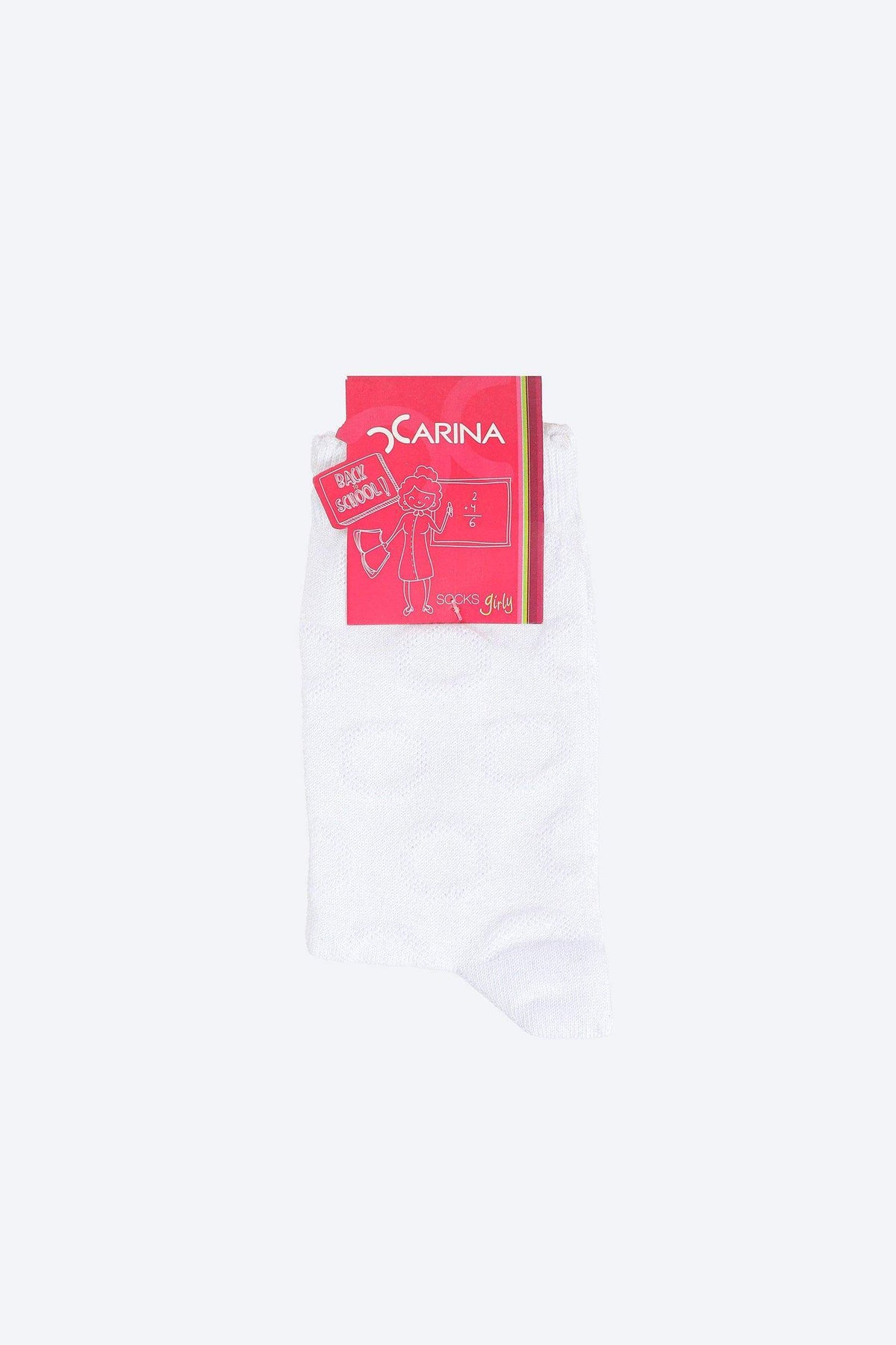Girly Circle White Socks - Carina - كارينا