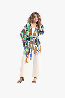 Heart Colored Voile Kimono - Carina - كارينا