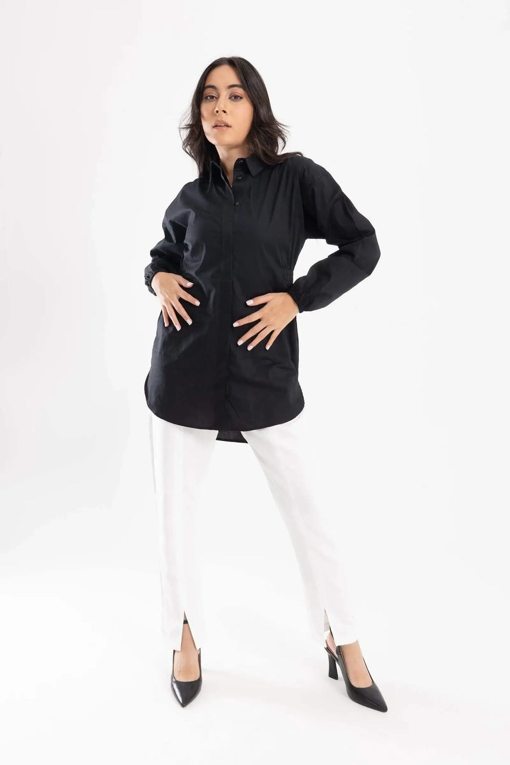 Hidden Full Placket Shirt - Carina - كارينا