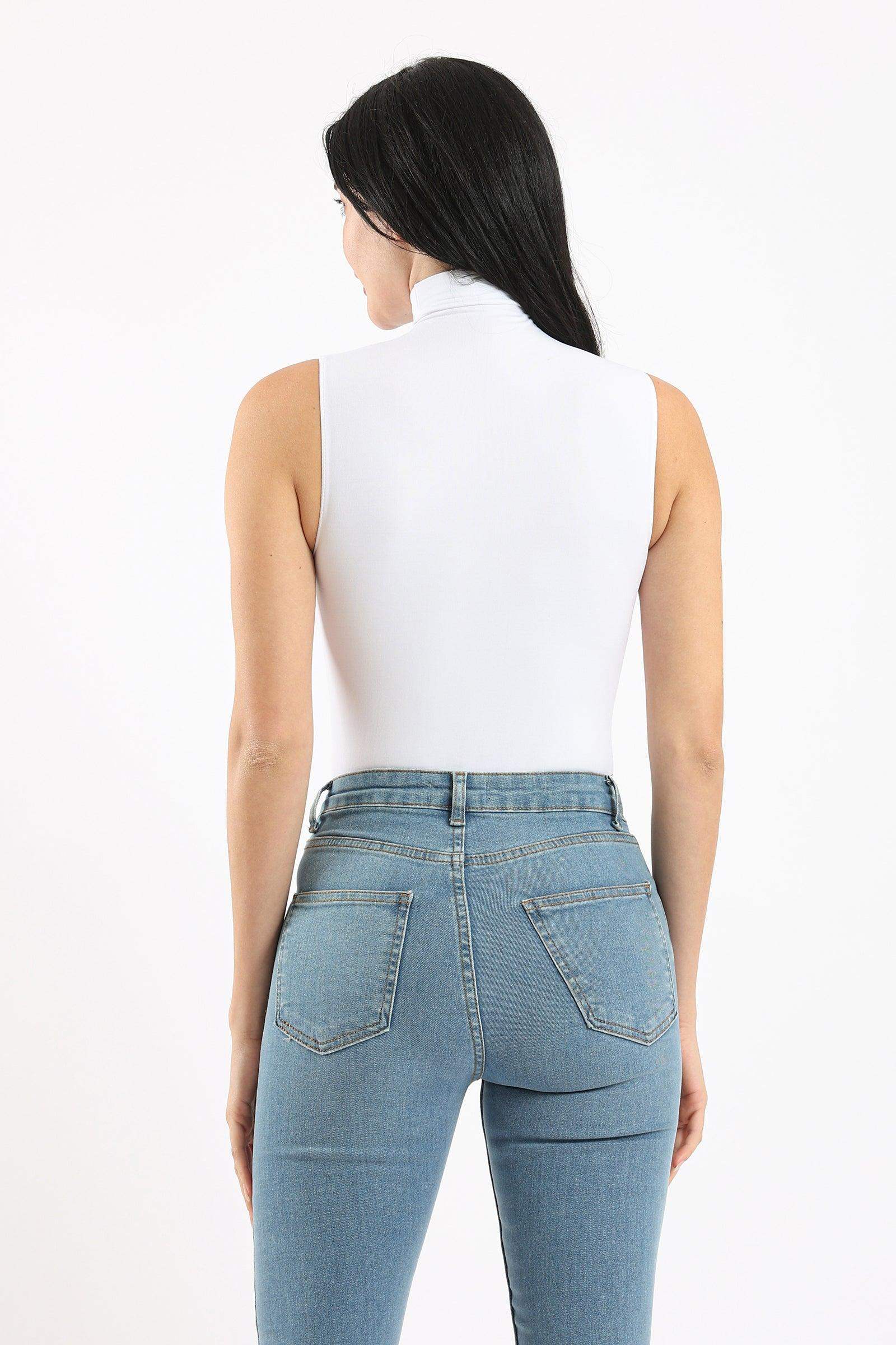 High Neck Sleeveless Bodysuit - Carina - كارينا