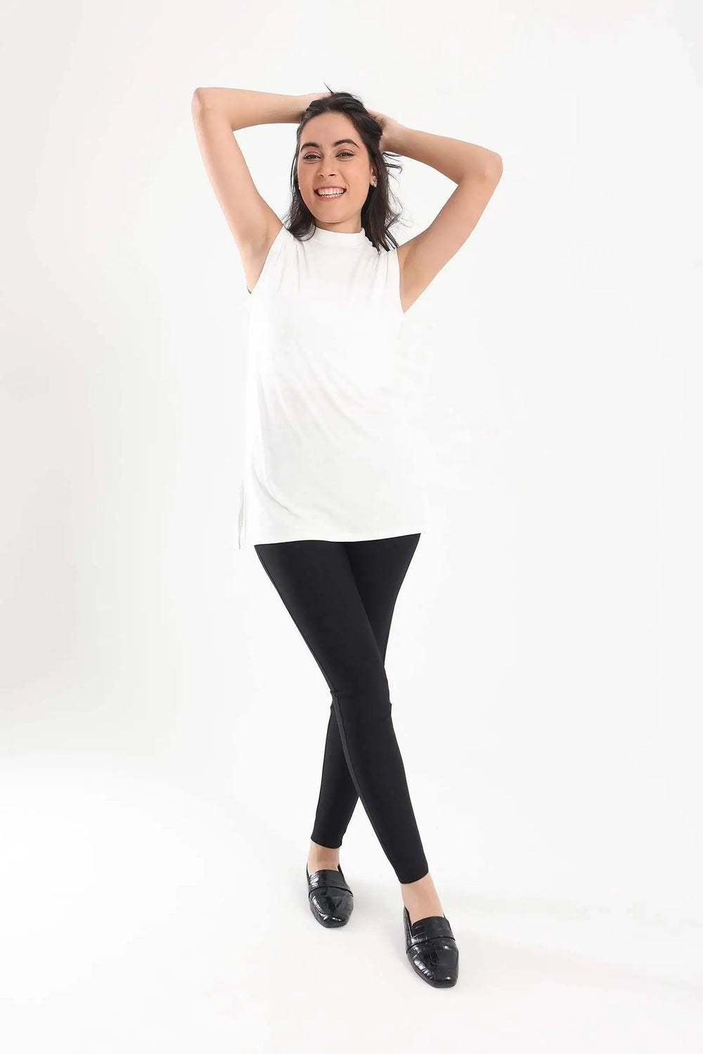 High Neck Sleeveless Top - Carina - كارينا