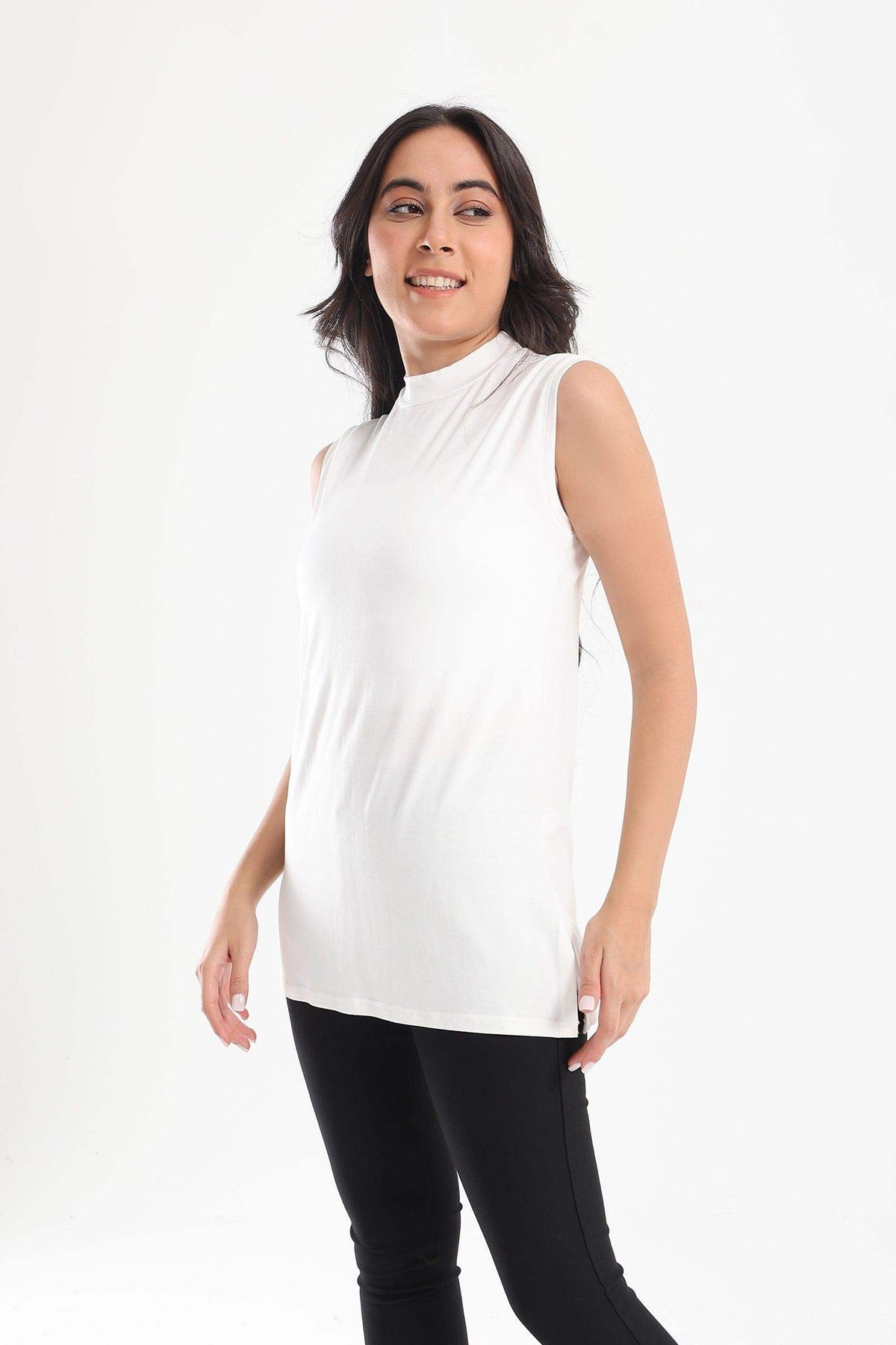 High Neck Sleeveless Top - Carina - كارينا