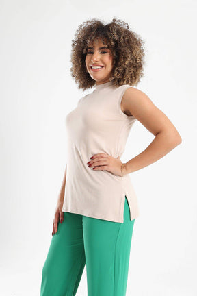 High Neck Sleeveless Top - Carina - كارينا