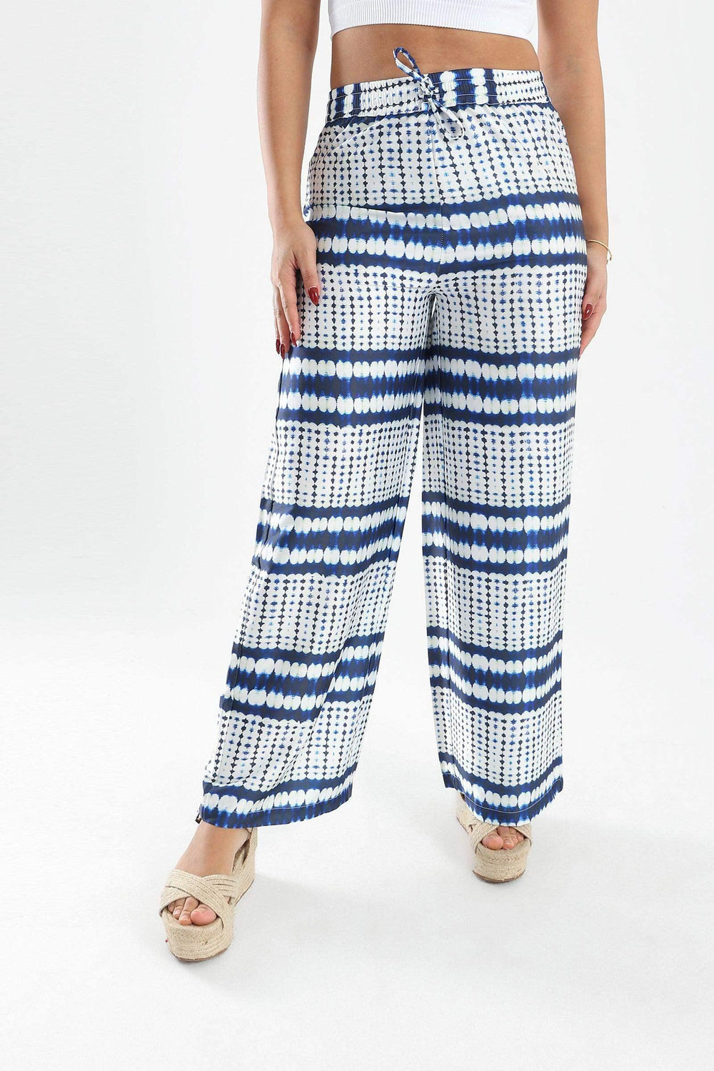 High-Waisted Wide Leg Pants - Carina - كارينا