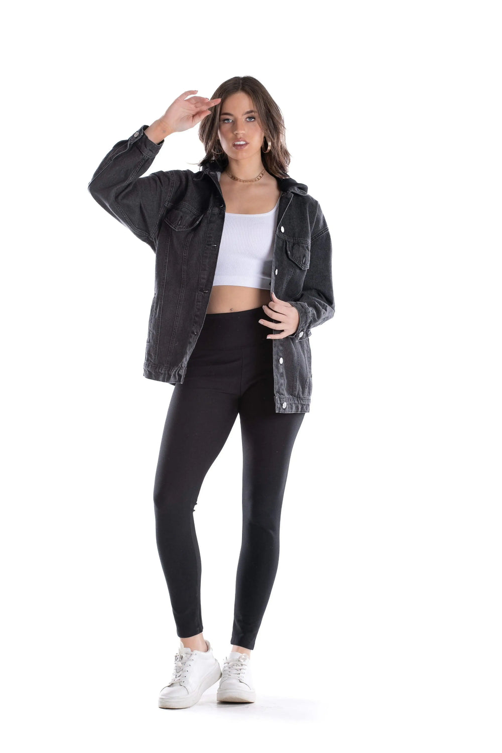 Hooded Denim Jacket - Carina - كارينا