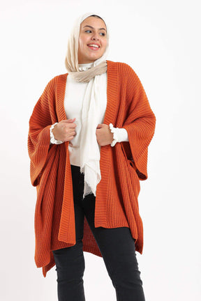 Knitted Open Front Poncho - Carina - كارينا