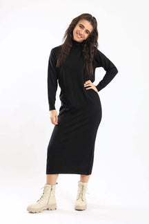Knitted Turtle Neck Dress - Carina - كارينا