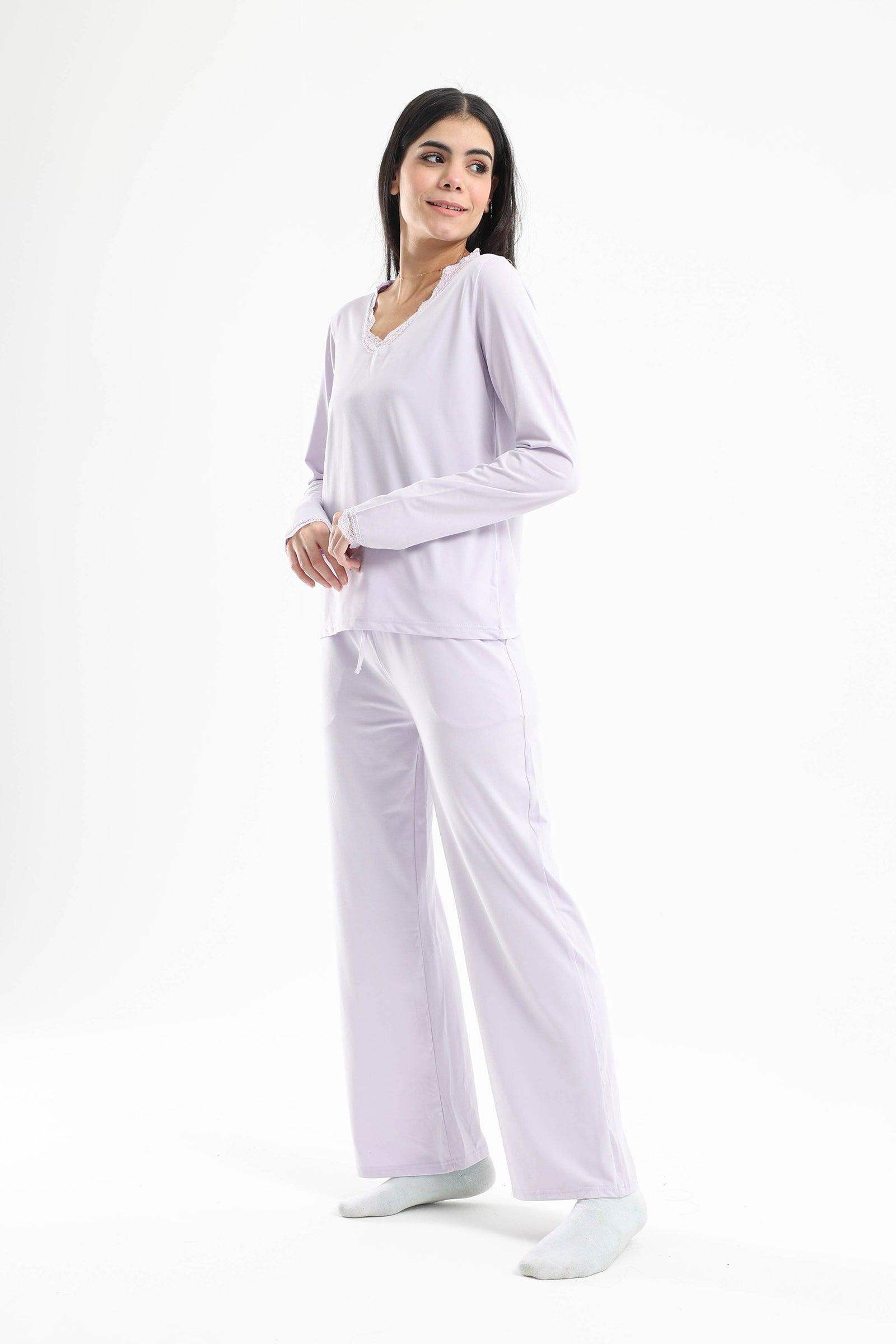 Lace V-Neck Pyjama Set - Carina - كارينا