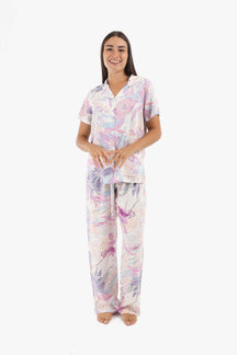 Leafy Printed Pyjama Set - Carina - كارينا