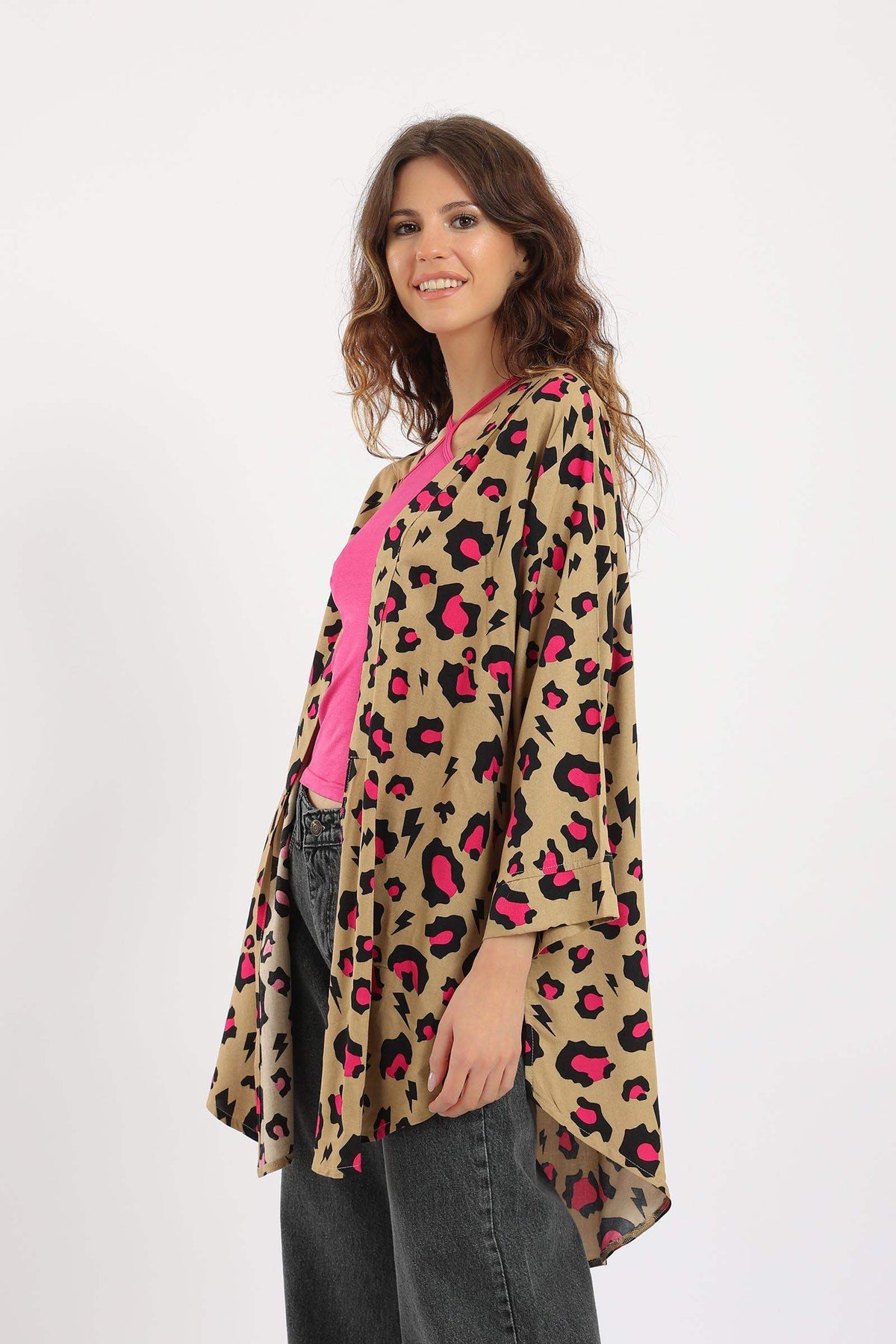 Leopard Print Kimono - Carina - كارينا