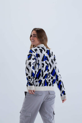 Leopard Print Knitted Pullover - Carina - كارينا