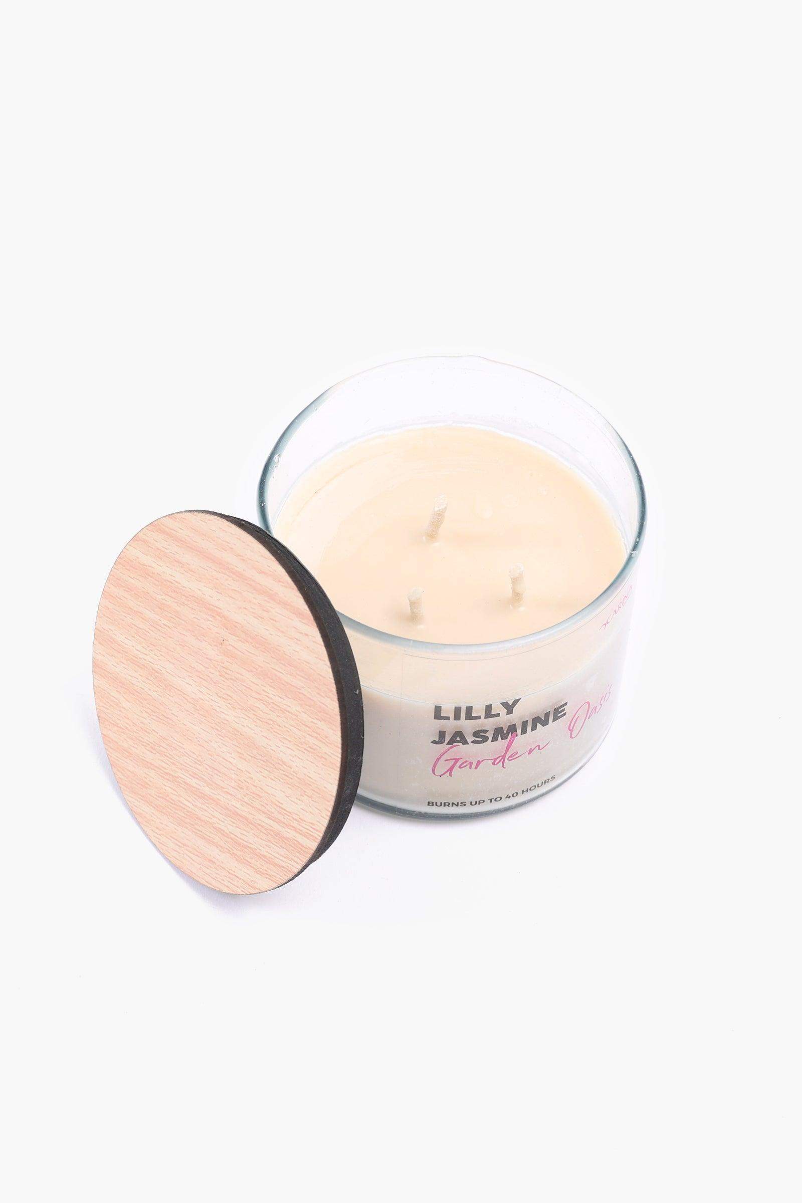 Lily Jasmin Candle - 400ml - Carina - كارينا