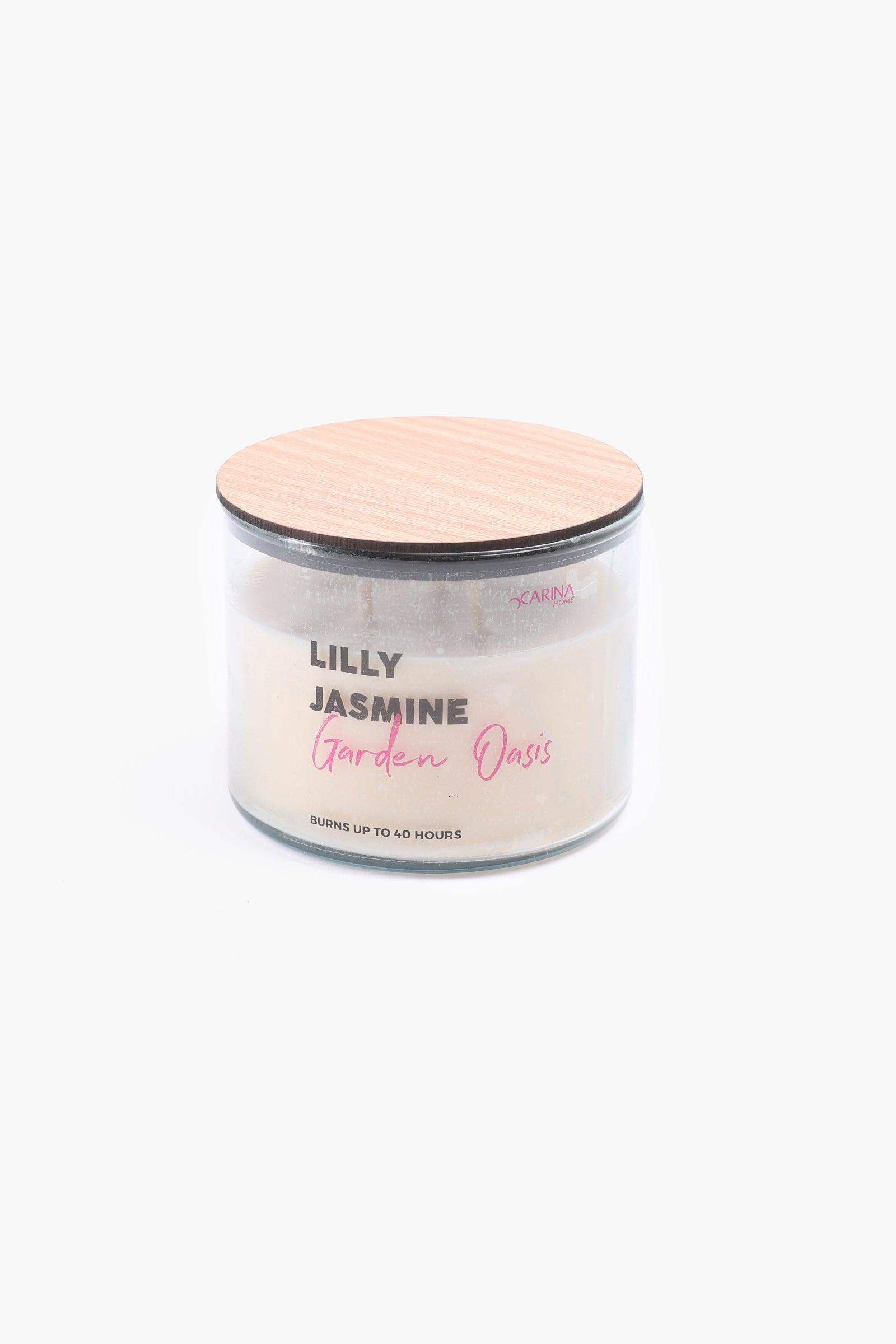 Lily Jasmin Candle - 400ml - Carina - كارينا