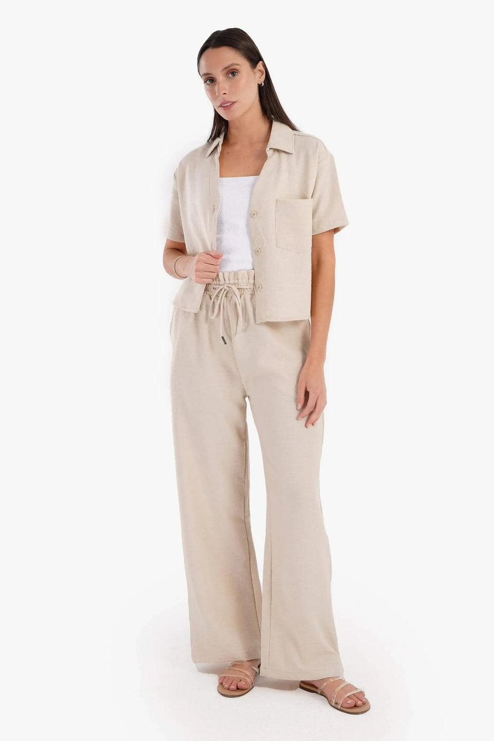 Linen Lounge Shirt - Carina - كارينا