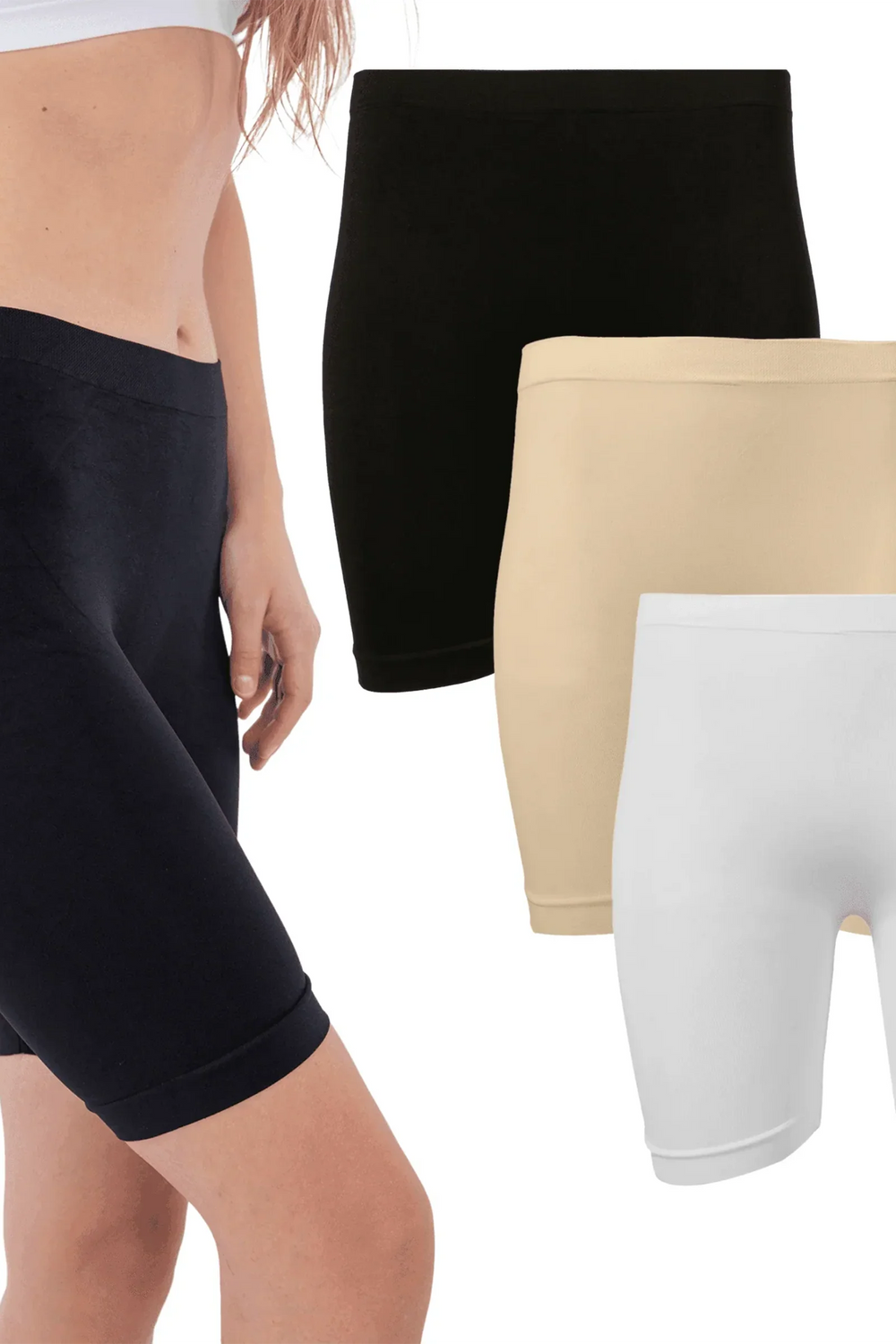 Microfiber Mid-Thigh Shorts (Pack of 3)