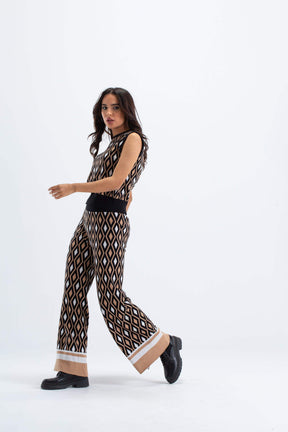 Multi Color Jacquard Pants - Carina - كارينا