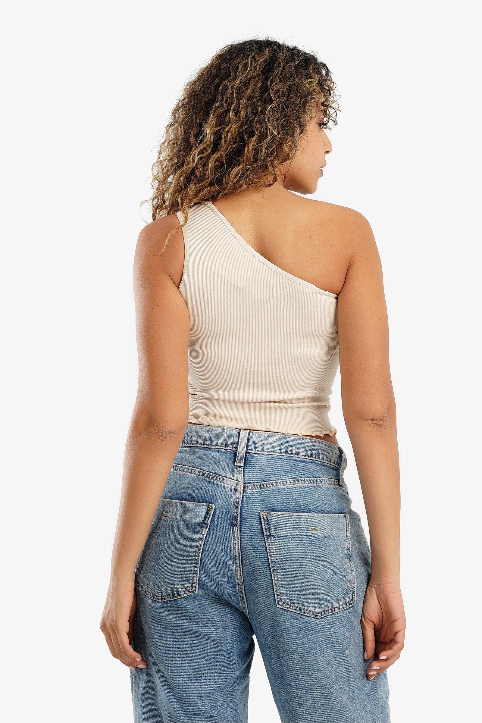 One Shoulder Cropped Top - Carina - كارينا