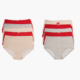 Pack of 10 Colored Full Brief Panties - Carina - كارينا