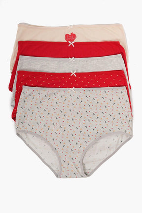 Pack of 10 Colored Full Brief Panties - Carina - كارينا