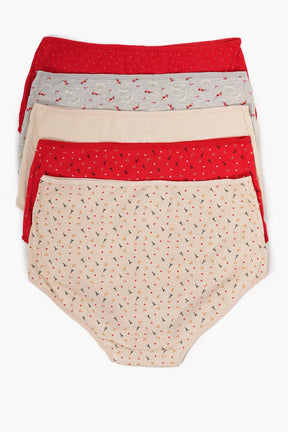 Pack of 10 Colored Full Brief Panties - Carina - كارينا