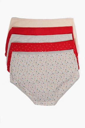 Pack of 10 Colored Full Brief Panties - Carina - كارينا