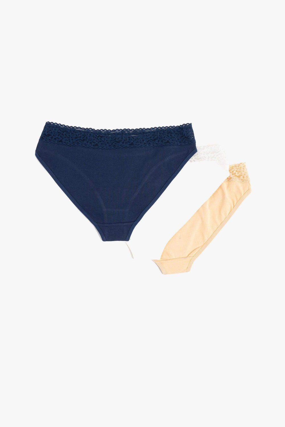 Pack of 3 Bikini Panties with Lace - Carina - كارينا