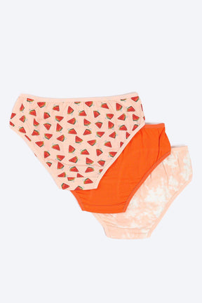 Pack of 3 Colored Bikini Panties - Carina - كارينا