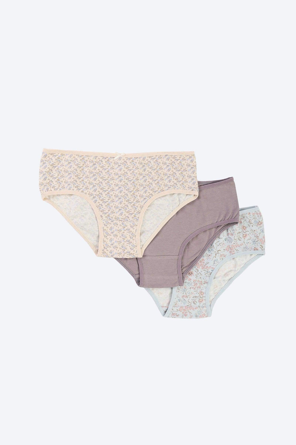 Pack of 3 Colored Brief Panties - Carina - كارينا