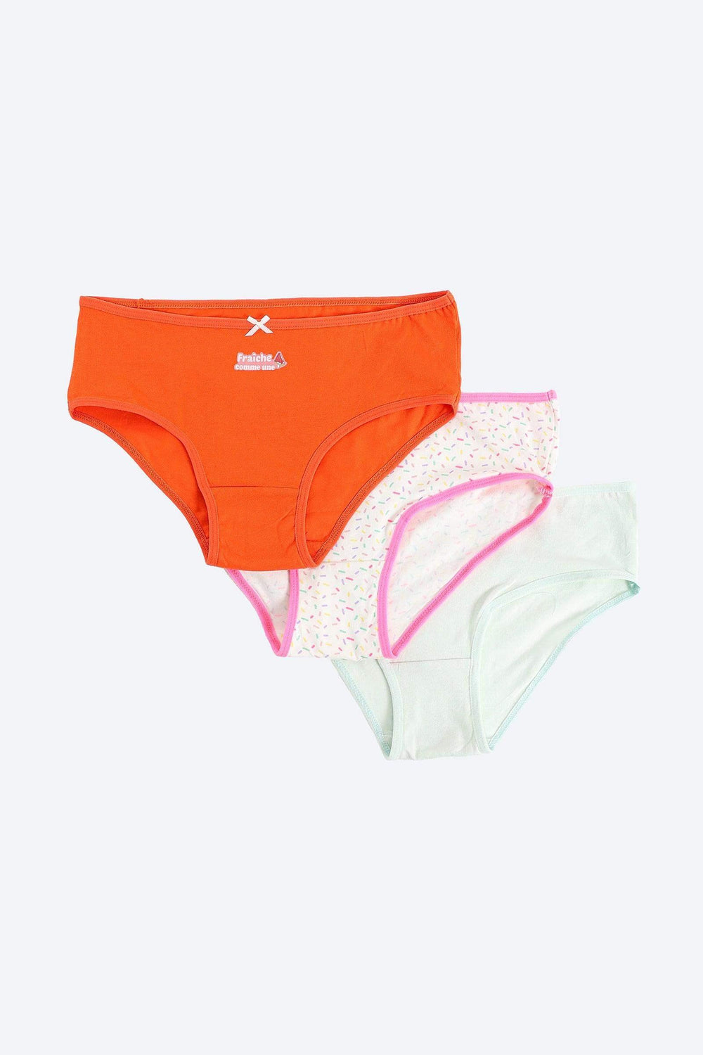 Pack of 3 Colored Brief Panties - Carina - كارينا