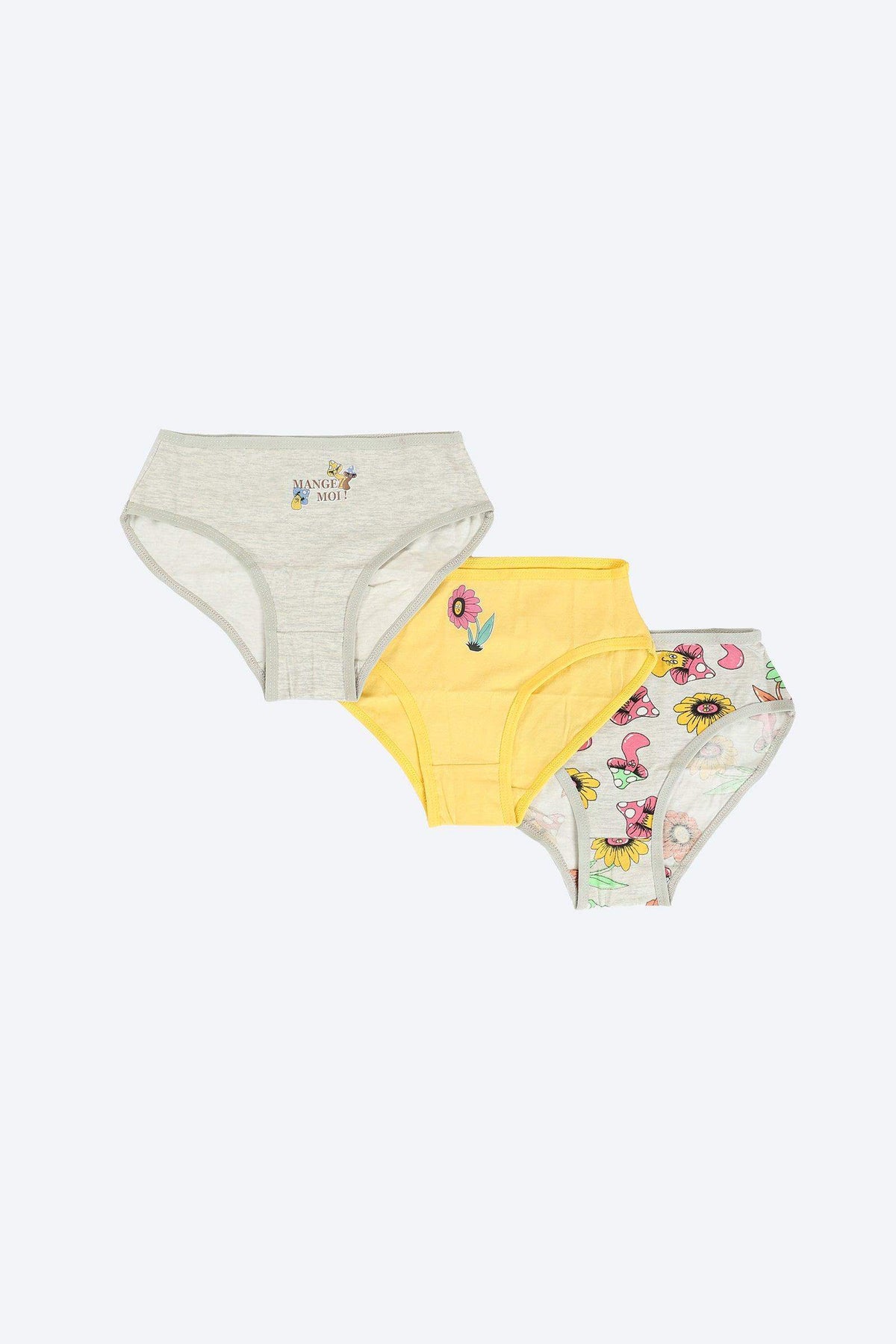 Pack of 3 Girly Colored Briefs - Carina - كارينا