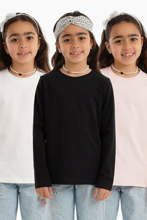 Pack of 3 Girly Long Sleeves Top - Carina - كارينا