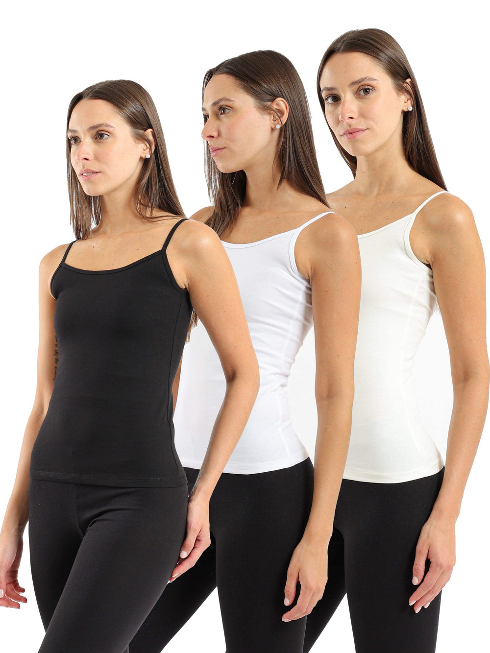 Pack of 3 Plain Cami Top - Carina - كارينا