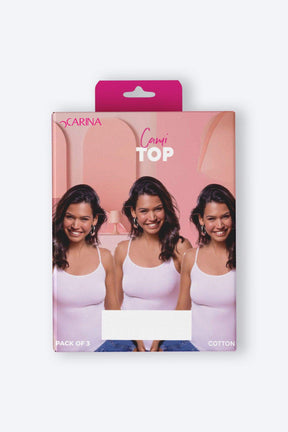 Pack of 3 Plain Cami Top - Carina - كارينا